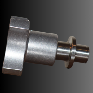 3/8"-16 Alum. Knob w/ S. Steel Shaft and Collet