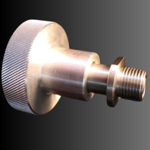 3/8"-16 Alum. Knob w/ S. Steel Shaft and Collet