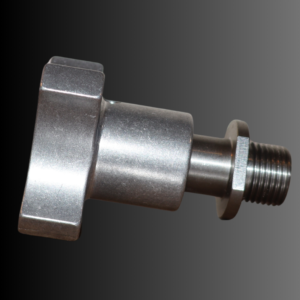 3/8"-16 Alum. Knob w/ S. Steel Shaft and Collet